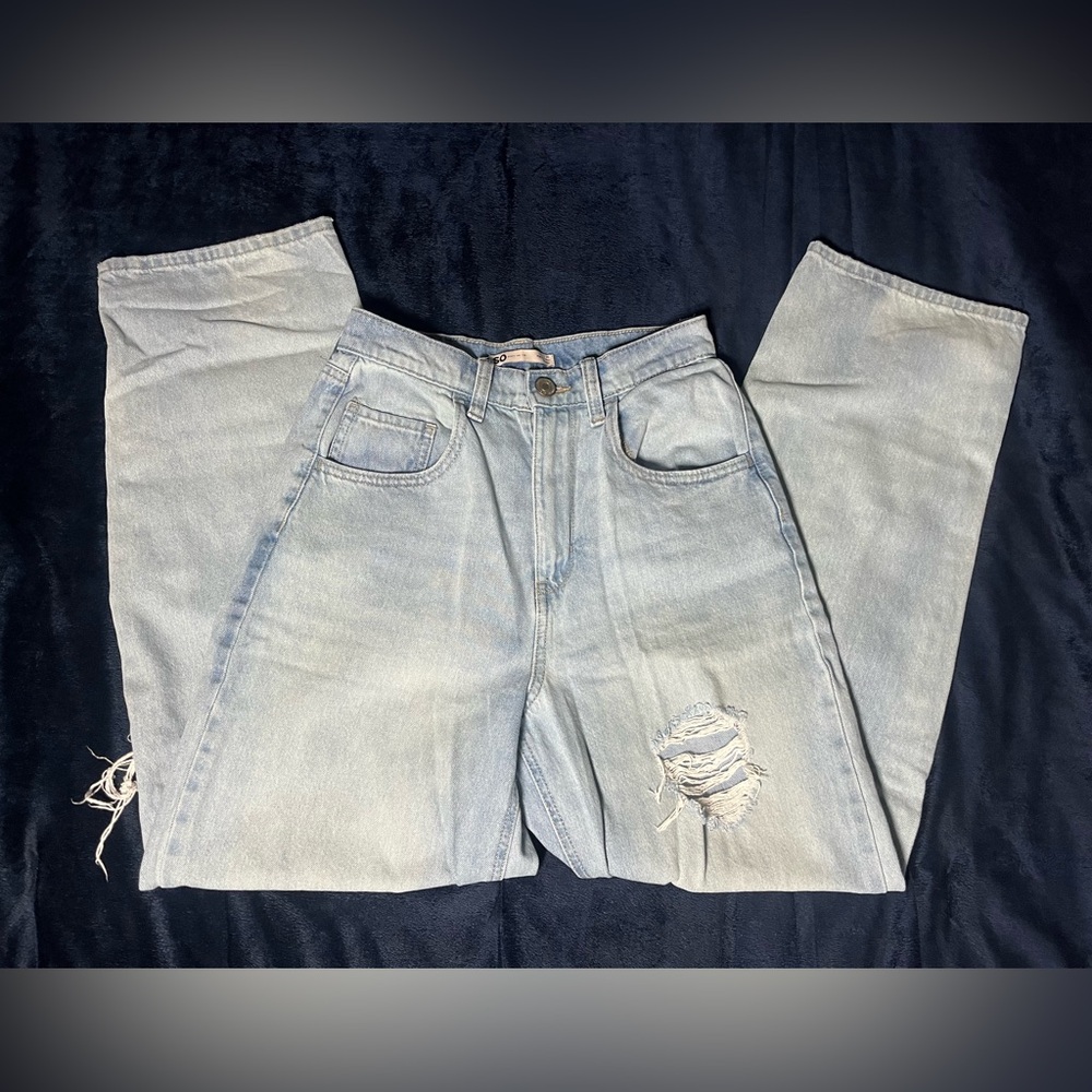 Light Blue Distressed Jeans